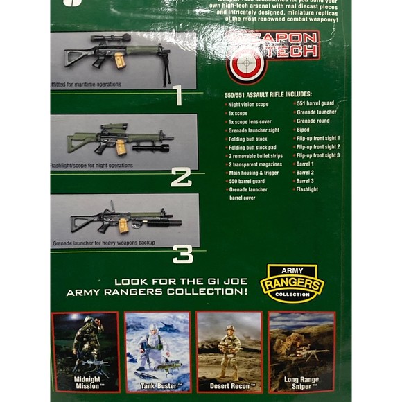 G.I. Joe Weapon Tech 550/551 Assault Rifle Build Die-Cast Weapons Accessory 2002 - Picture 8 of 16